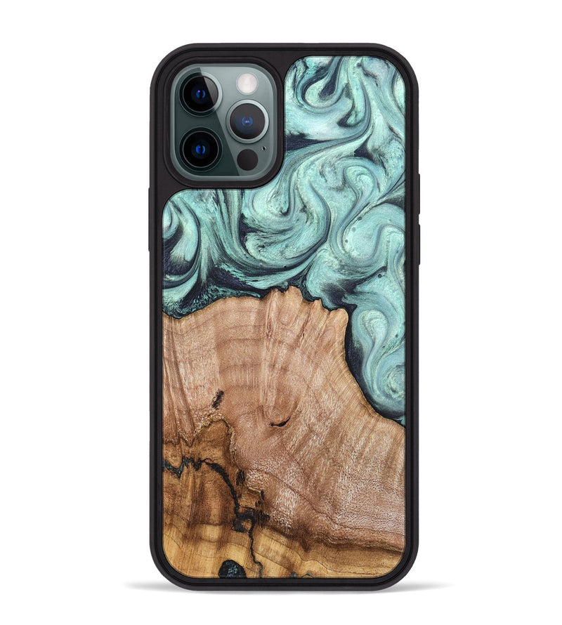 iPhone 12 Pro Max Wood Phone Case - Ken (Green, 820139)