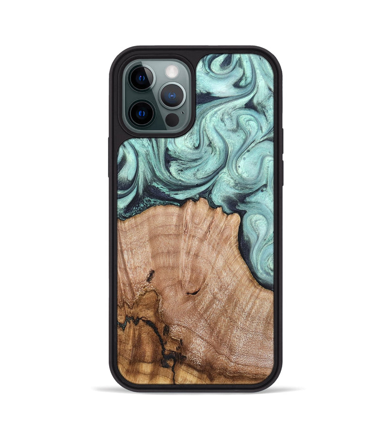 iPhone 12 Pro Wood Phone Case - Ken (Green, 820139)