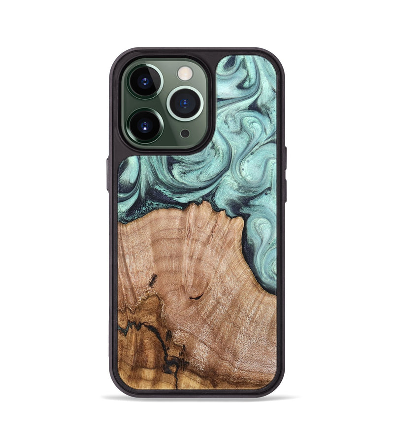 iPhone 13 Pro Wood Phone Case - Ken (Green, 820139)