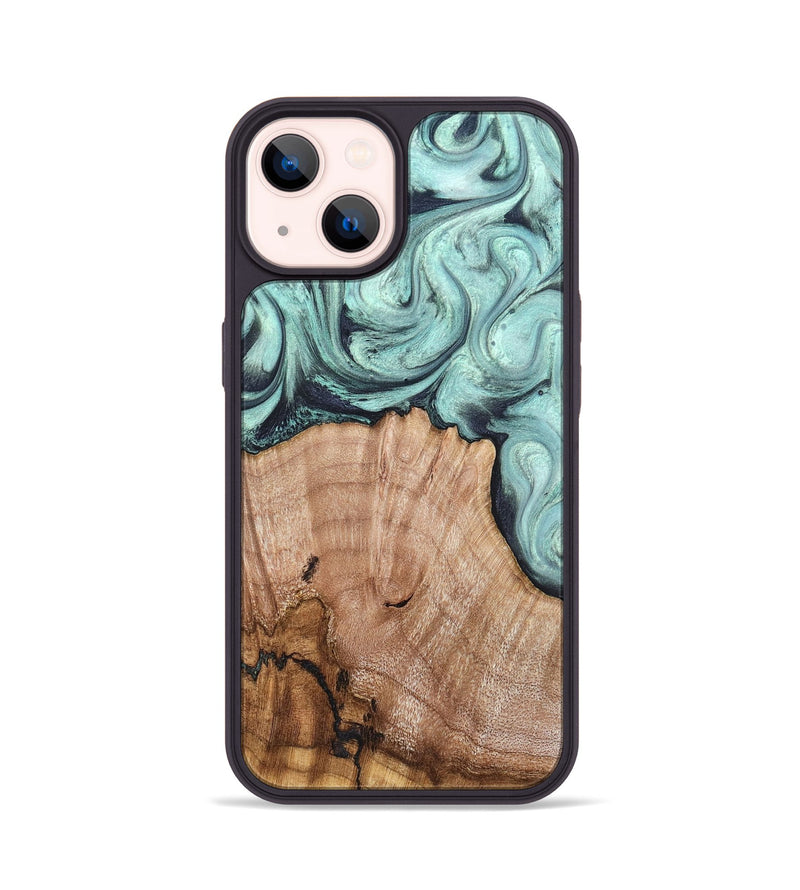 iPhone 14 Wood Phone Case - Ken (Green, 820139)