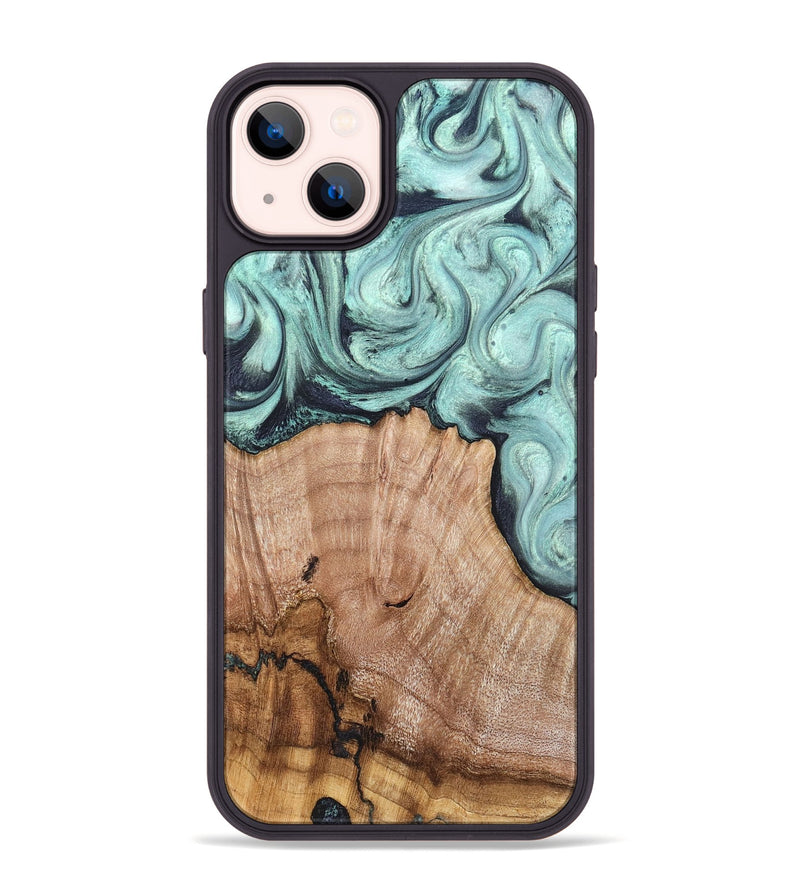 iPhone 14 Plus Wood Phone Case - Ken (Green, 820139)