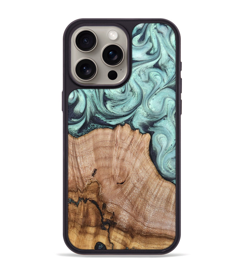iPhone 15 Pro Max Wood Phone Case - Ken (Green, 820139)