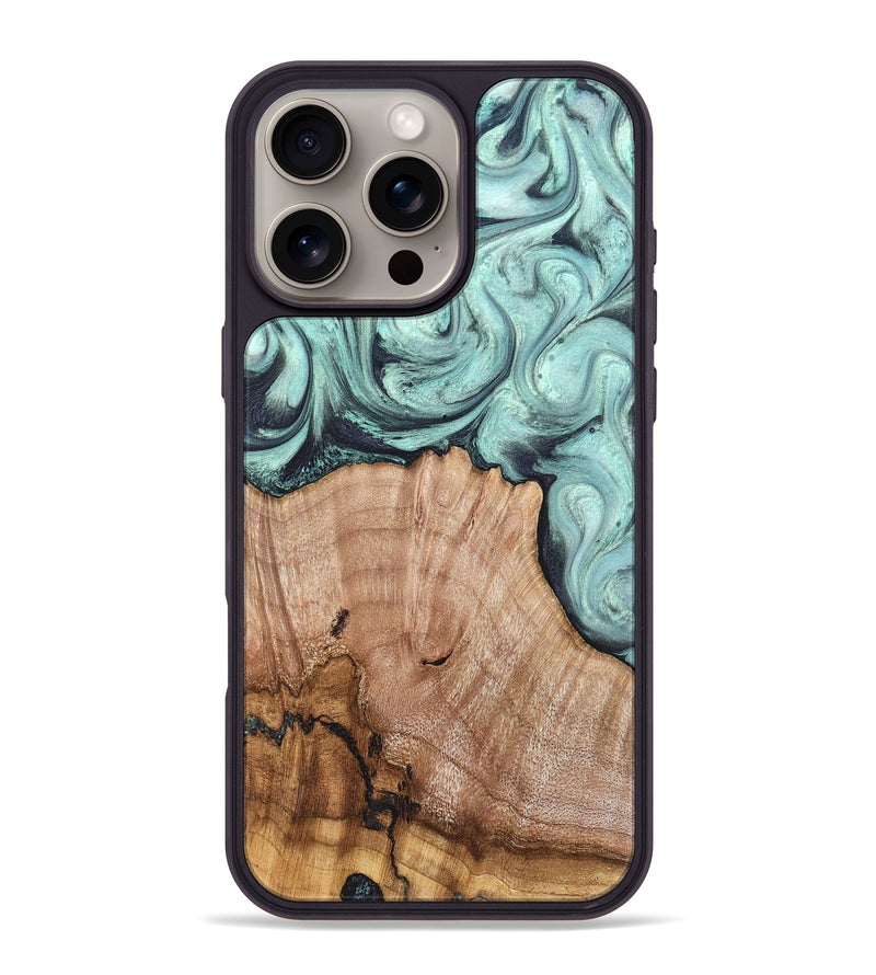 iPhone 16 Pro Max Wood Phone Case - Ken (Green, 820139)