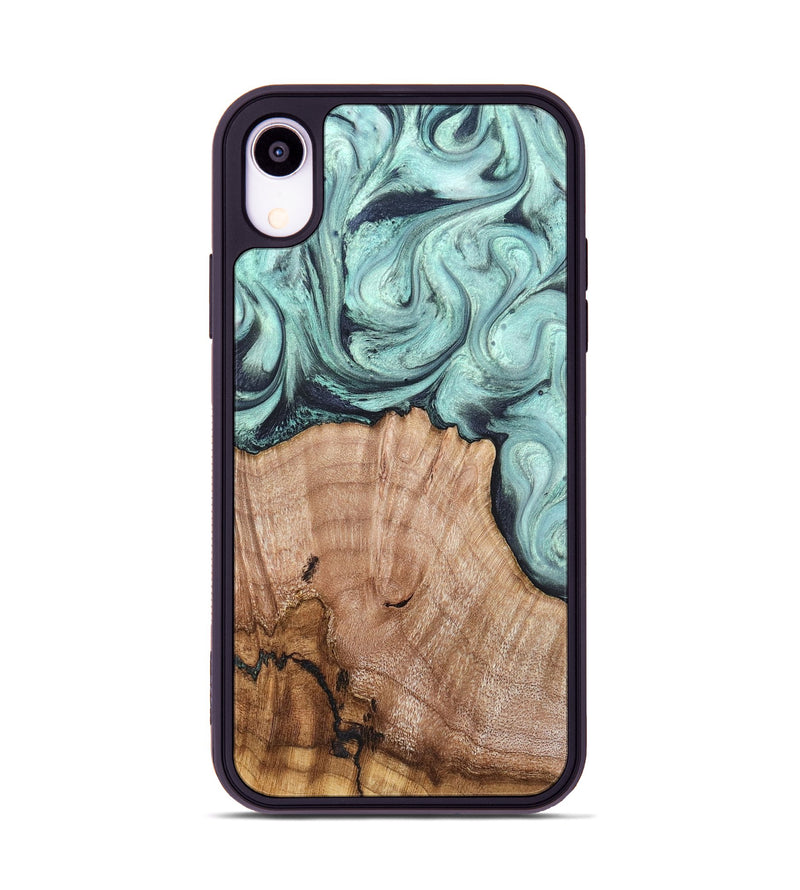 iPhone Xr Wood Phone Case - Ken (Green, 820139)