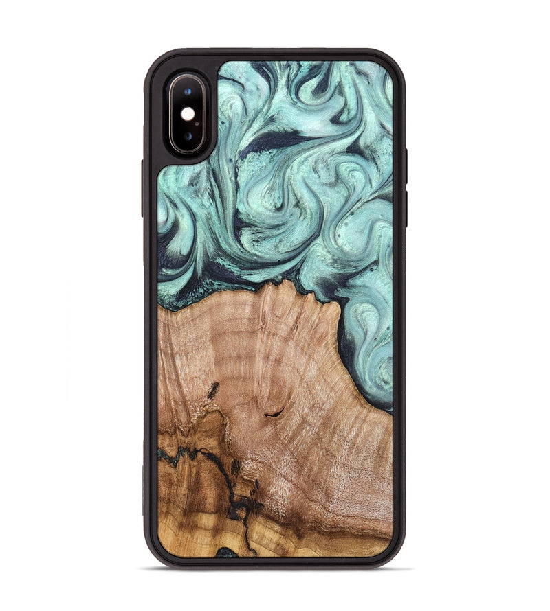 iPhone Xs Max Wood Phone Case - Ken (Green, 820139)