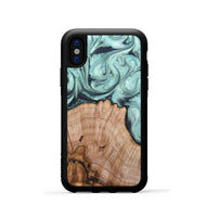 iPhone Xs Wood Phone Case - Ken (Green, 820139)