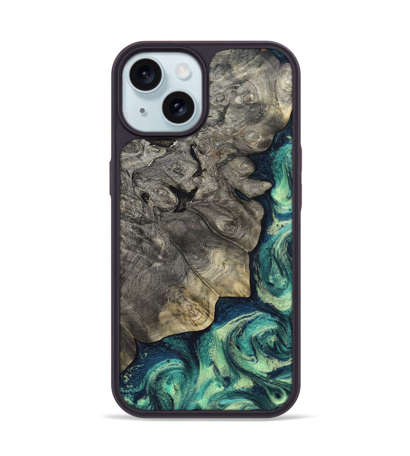 iPhone 15 Wood Phone Case - Breonna (Green, 820140)