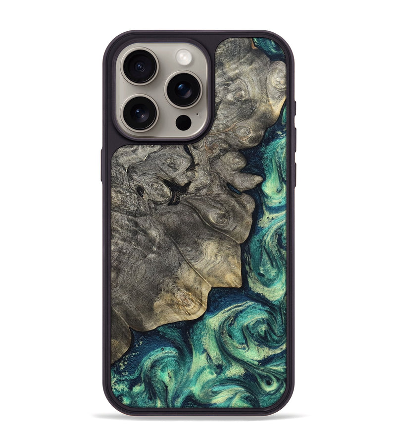 iPhone 15 Pro Max Wood Phone Case - Breonna (Green, 820140)