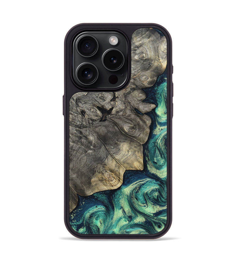 iPhone 15 Pro Wood Phone Case - Breonna (Green, 820140)