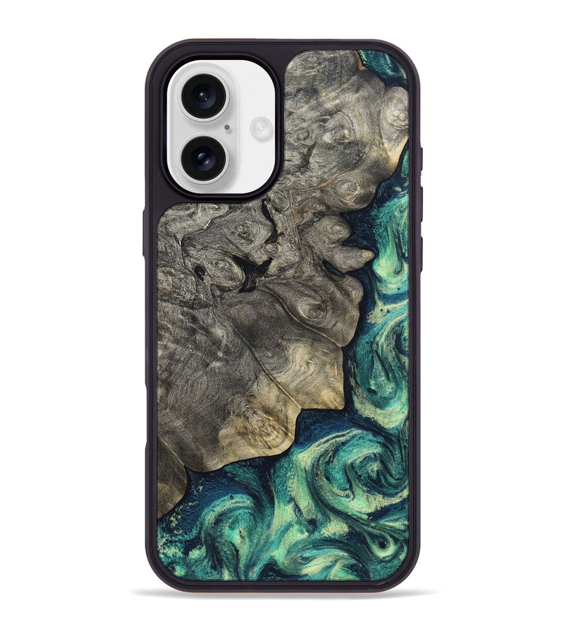 iPhone 16 Plus Wood Phone Case - Breonna (Green, 820140)