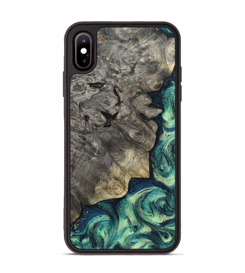 iPhone Xs Max Wood Phone Case - Breonna (Green, 820140)