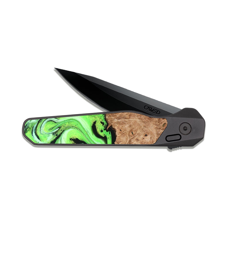 EDC Dark Slate Wood Pocket Knife - Felton (Green, 820141)