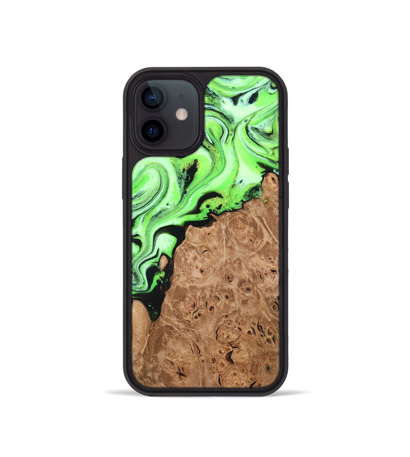 iPhone 12 mini Wood Phone Case - Felton (Green, 820141)