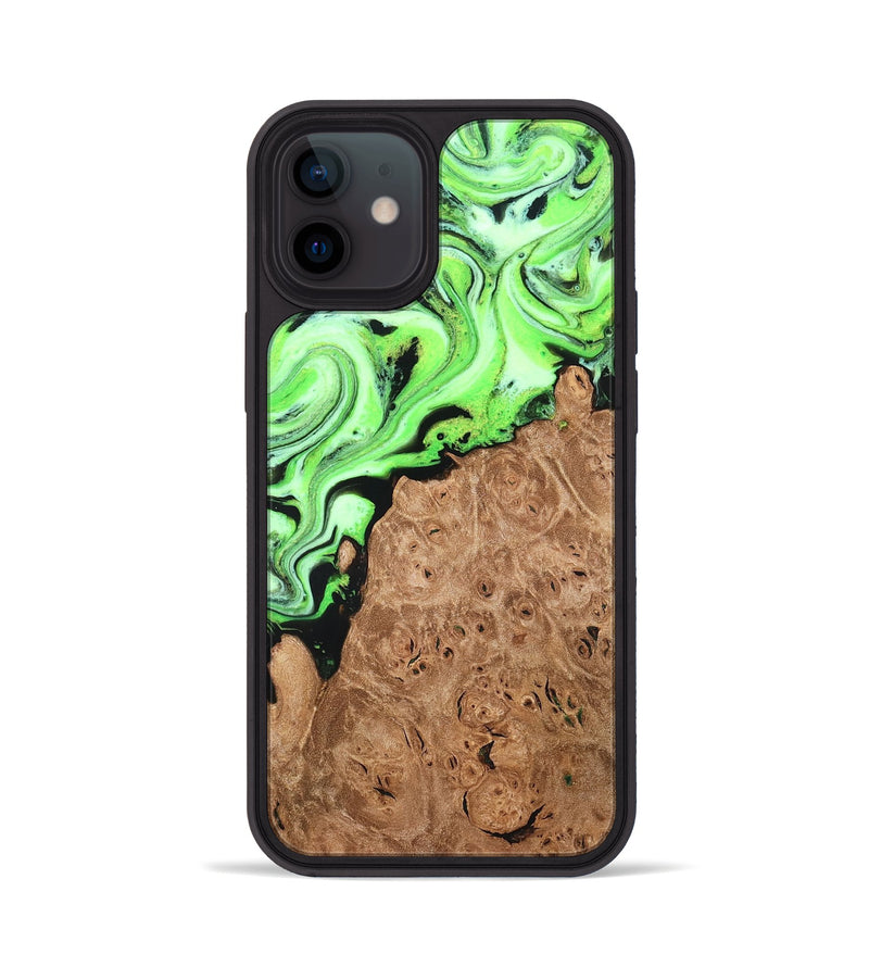 iPhone 12 Wood Phone Case - Felton (Green, 820141)