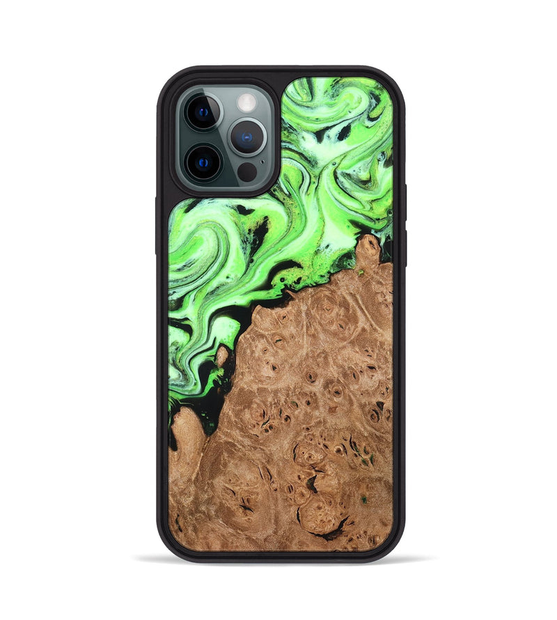 iPhone 12 Pro Wood Phone Case - Felton (Green, 820141)