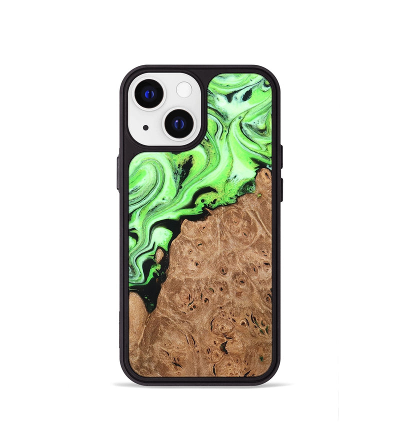 iPhone 13 mini Wood Phone Case - Felton (Green, 820141)