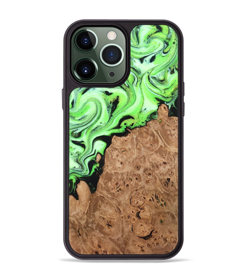 iPhone 13 Pro Max Wood Phone Case - Felton (Green, 820141)
