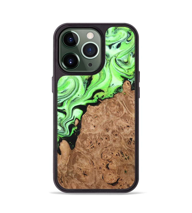 iPhone 13 Pro Wood Phone Case - Felton (Green, 820141)