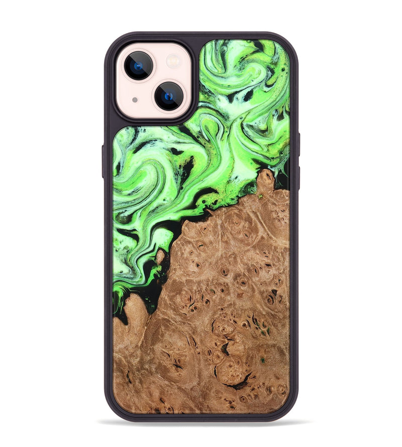 iPhone 14 Plus Wood Phone Case - Felton (Green, 820141)