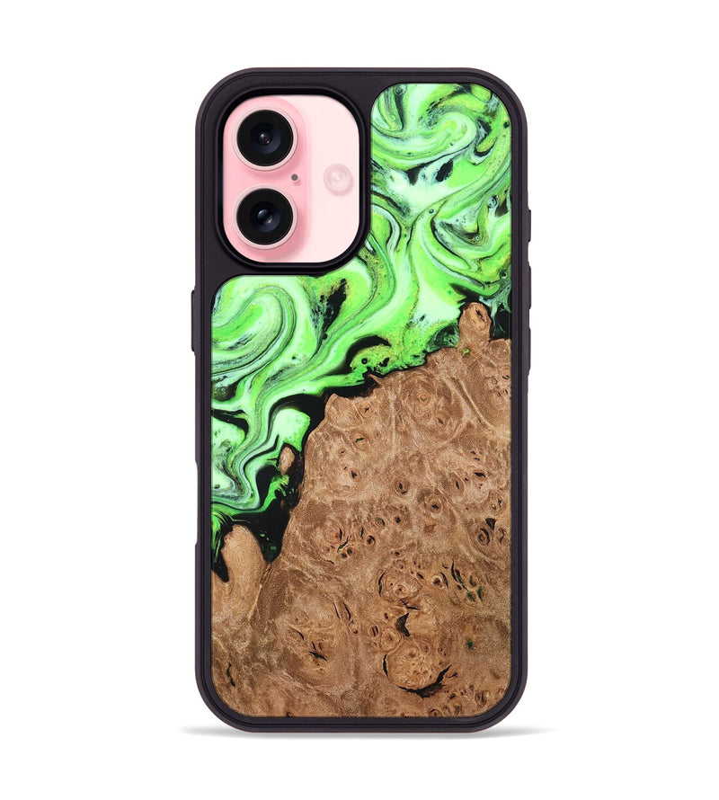 iPhone 16 Wood Phone Case - Felton (Green, 820141)