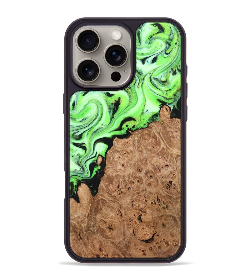 iPhone 16 Pro Max Wood Phone Case - Felton (Green, 820141)