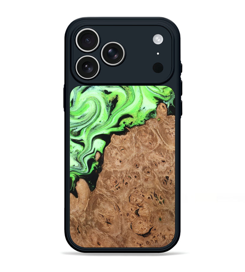 iPhone 17 Pro Max Wood Phone Case - Felton (Green, 820141)