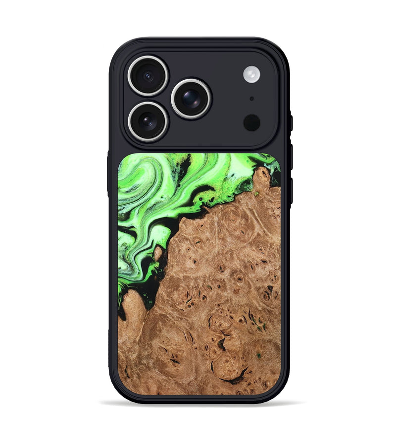 iPhone 17 Pro Wood Phone Case - Felton (Green, 820141)