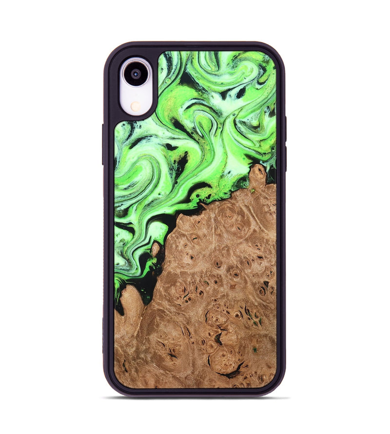 iPhone Xr Wood Phone Case - Felton (Green, 820141)