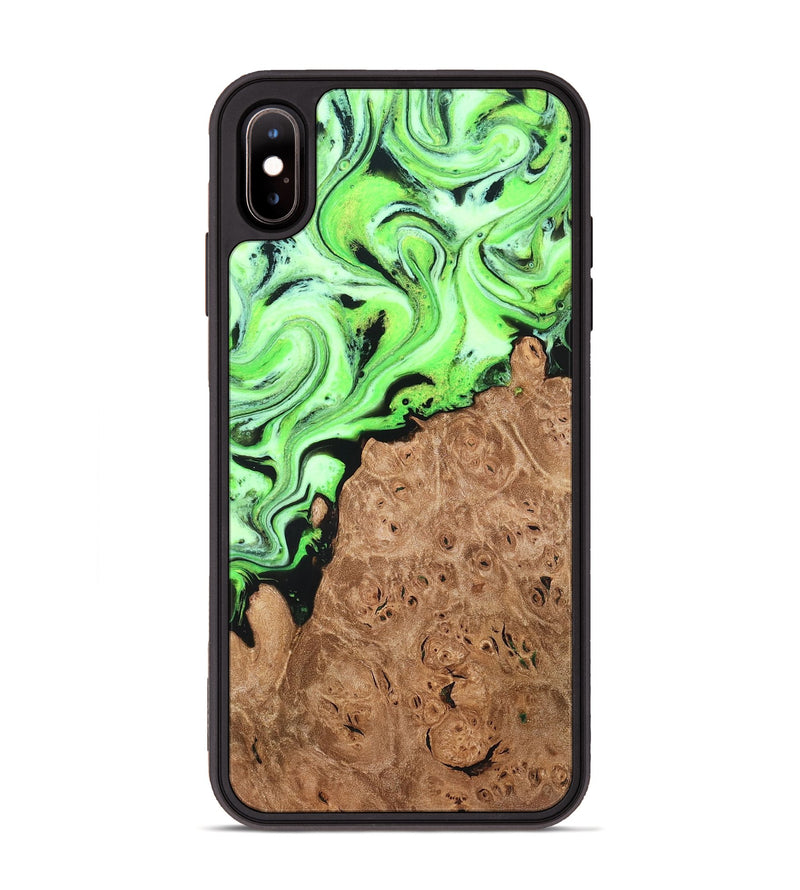 iPhone Xs Max Wood Phone Case - Felton (Green, 820141)