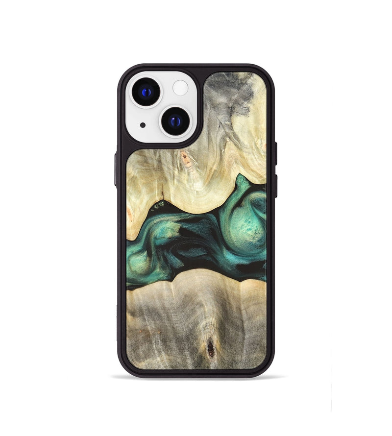 iPhone 13 mini Wood Phone Case - Vanessa (Green, 820142)