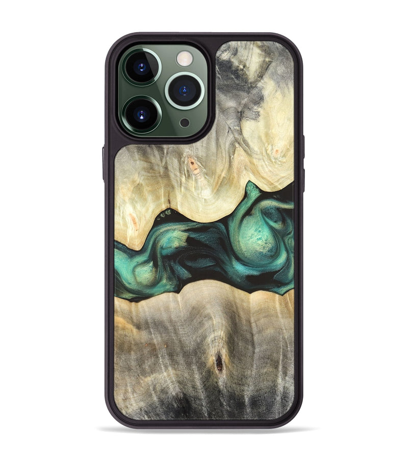 iPhone 13 Pro Max Wood Phone Case - Vanessa (Green, 820142)
