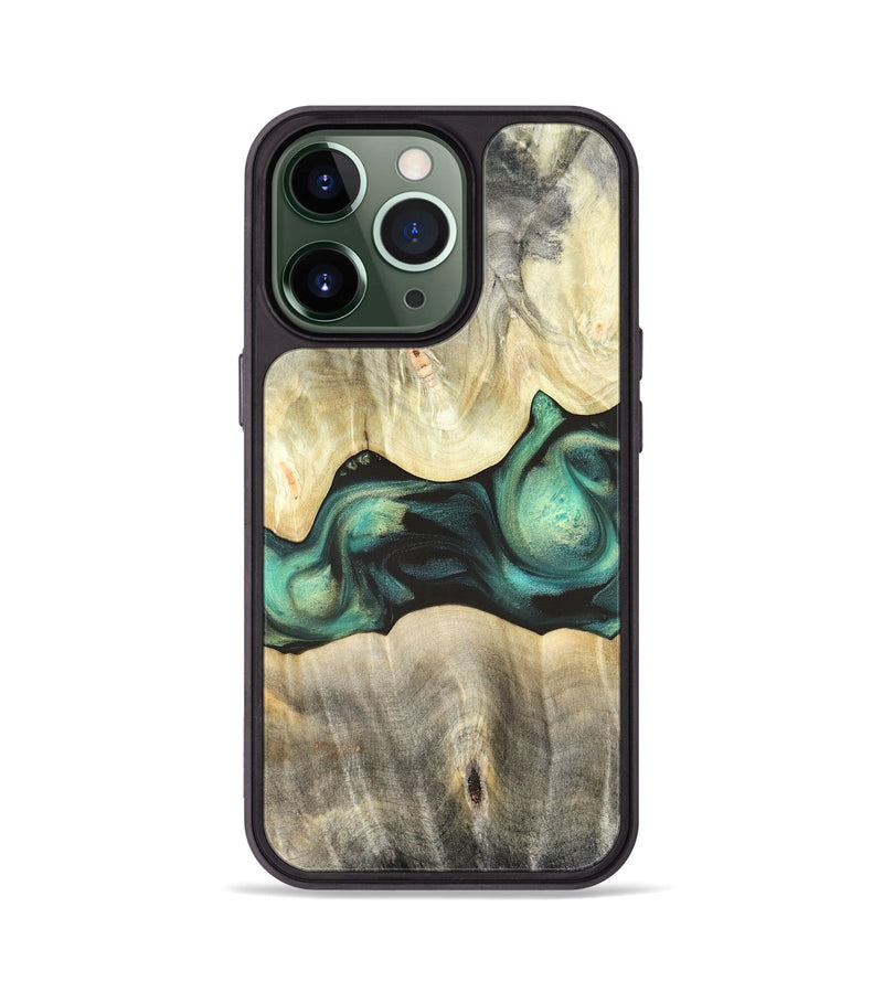 iPhone 13 Pro Wood Phone Case - Vanessa (Green, 820142)