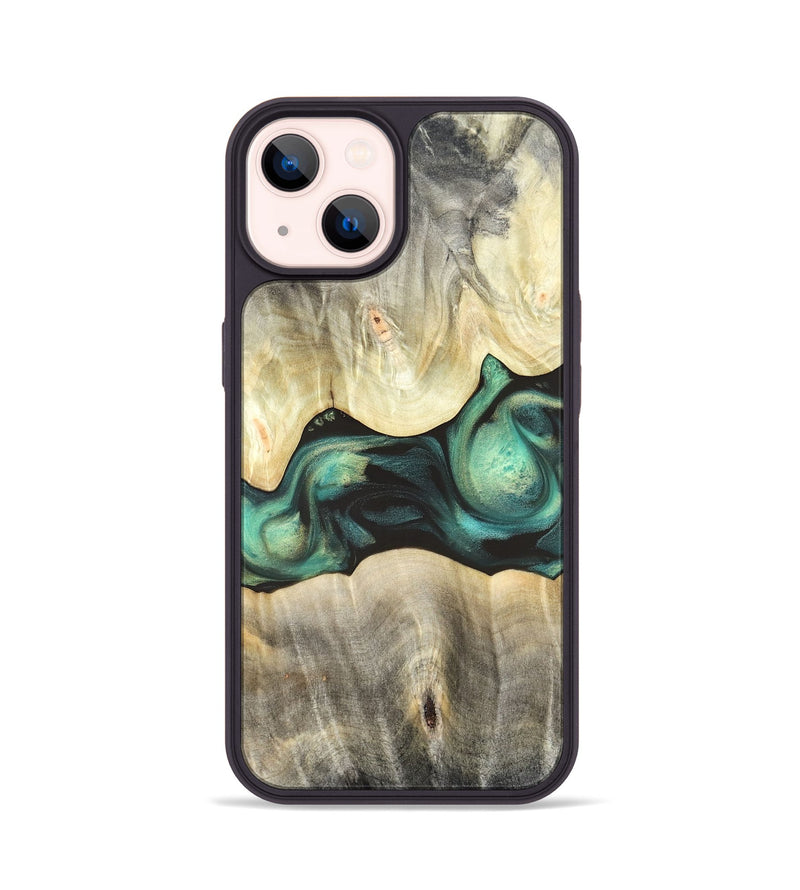 iPhone 14 Wood Phone Case - Vanessa (Green, 820142)