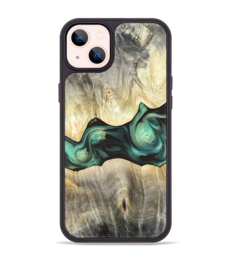 iPhone 14 Plus Wood Phone Case - Vanessa (Green, 820142)