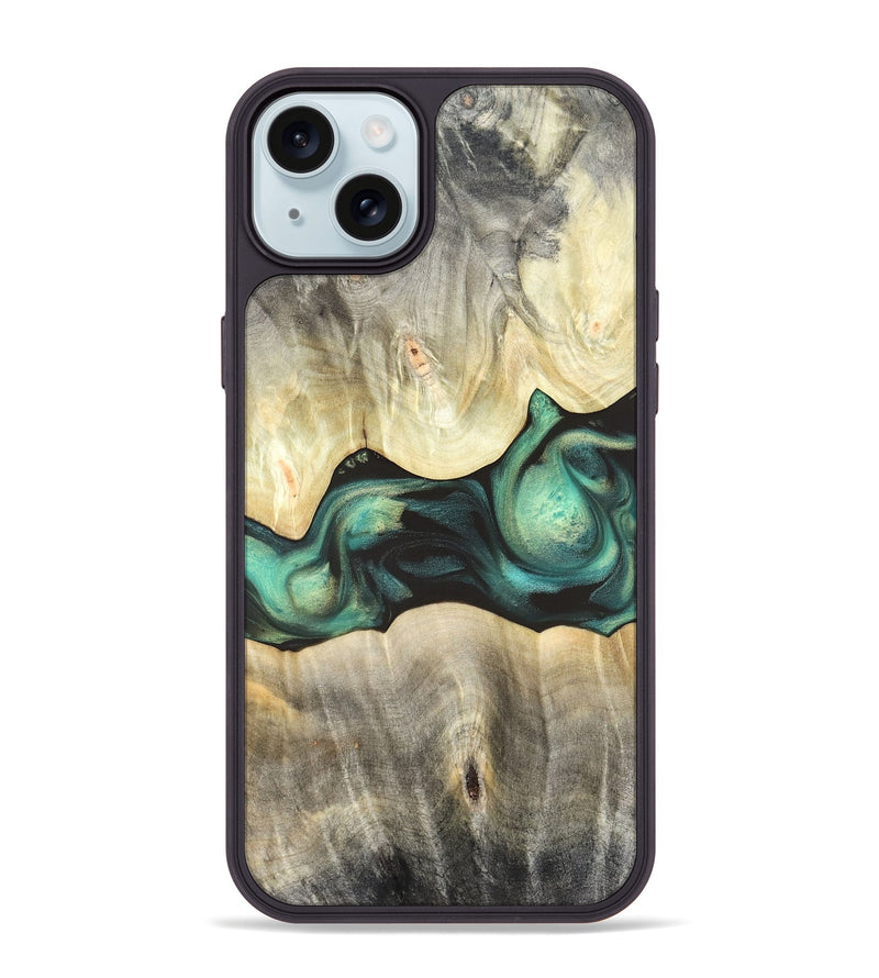 iPhone 15 Plus Wood Phone Case - Vanessa (Green, 820142)