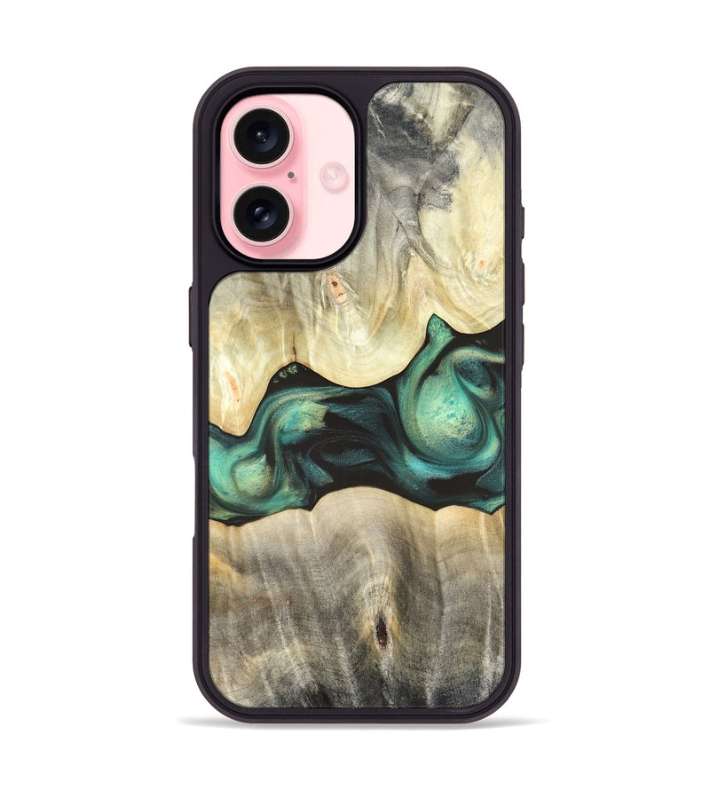 iPhone 16 Wood Phone Case - Vanessa (Green, 820142)