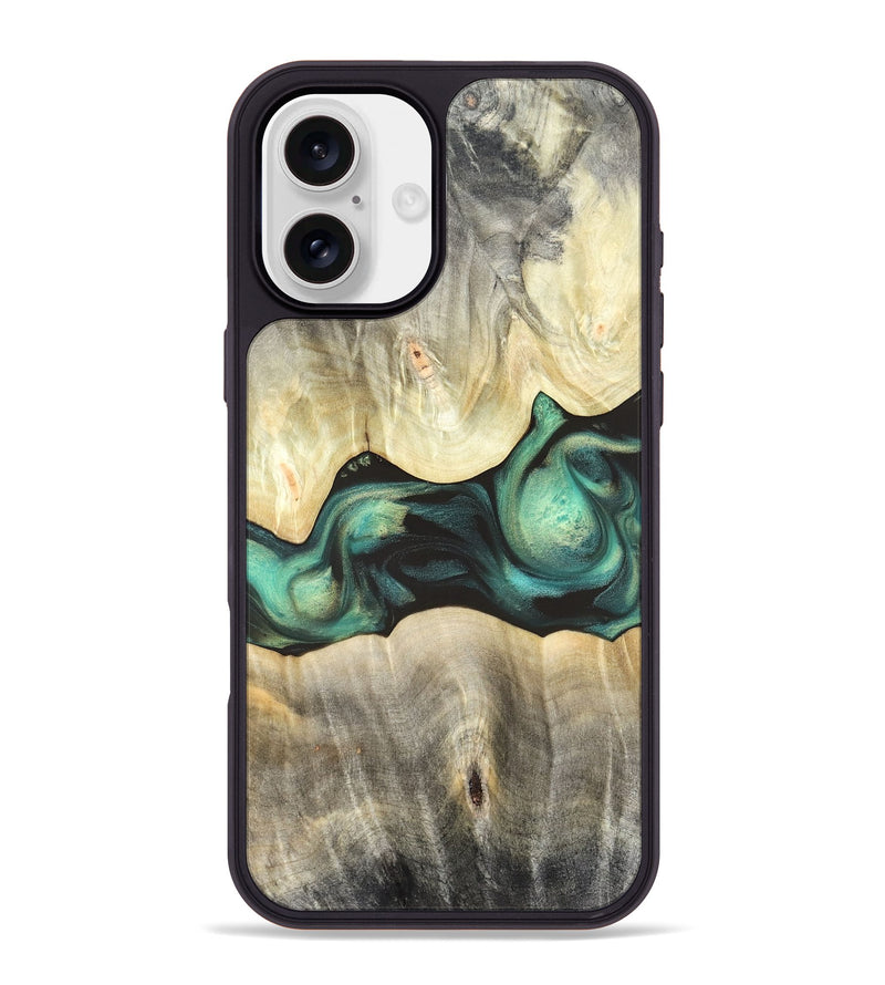 iPhone 16 Plus Wood Phone Case - Vanessa (Green, 820142)