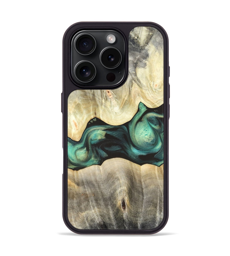iPhone 16 Pro Wood Phone Case - Vanessa (Green, 820142)