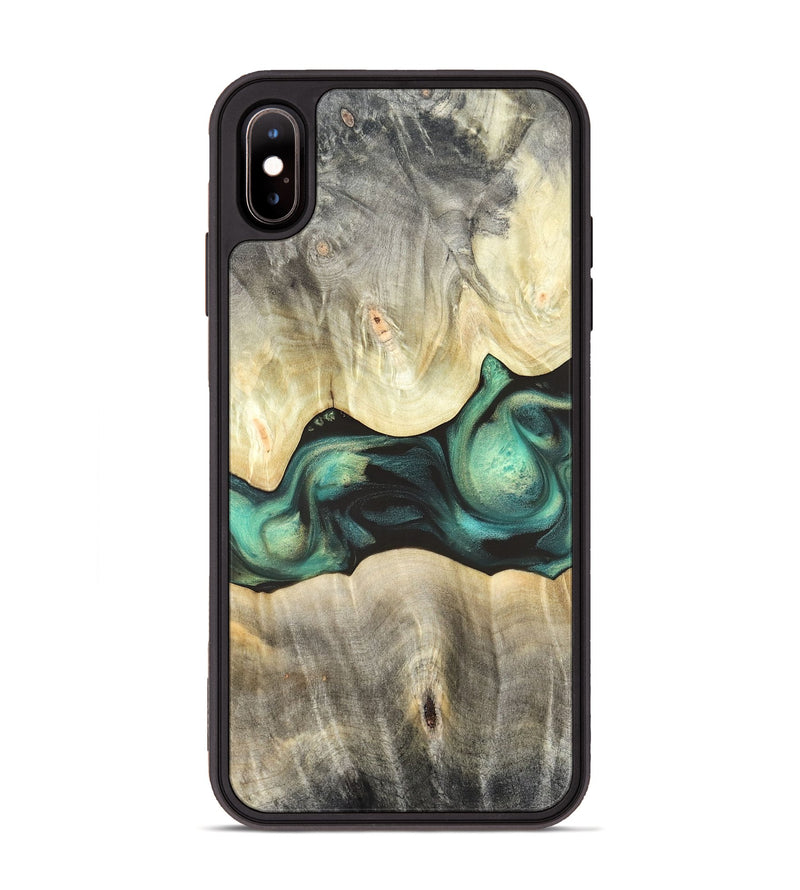 iPhone Xs Max Wood Phone Case - Vanessa (Green, 820142)