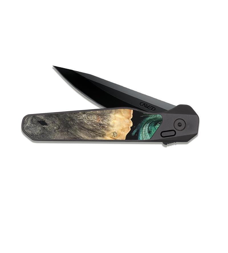EDC Dark Slate Wood Pocket Knife - Betsy (Green, 820144)