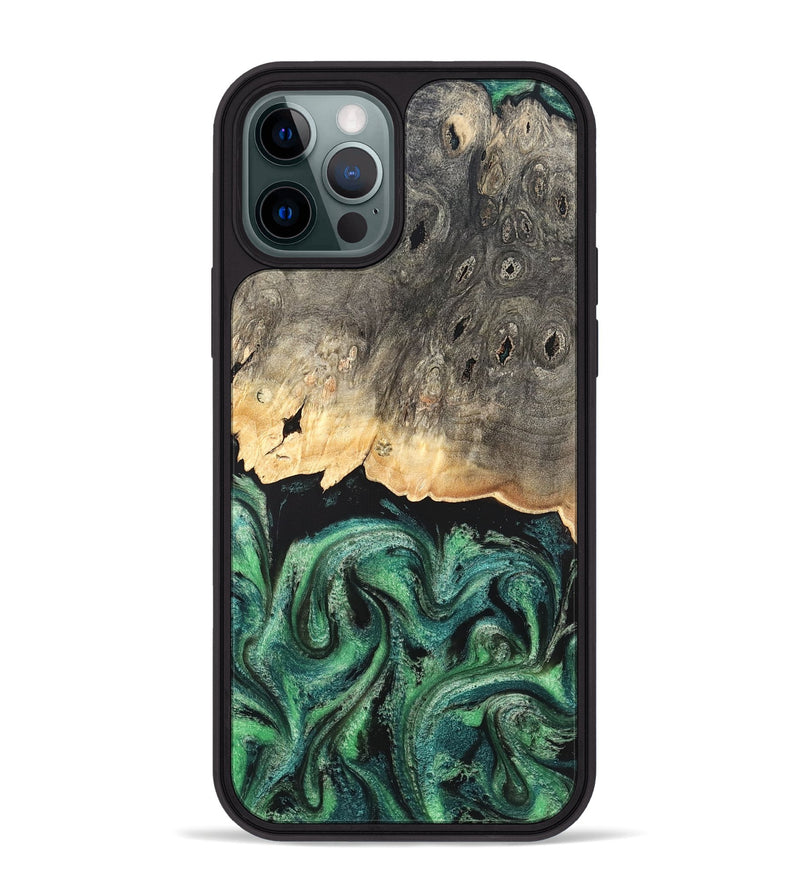 iPhone 12 Pro Max Wood Phone Case - Betsy (Green, 820144)