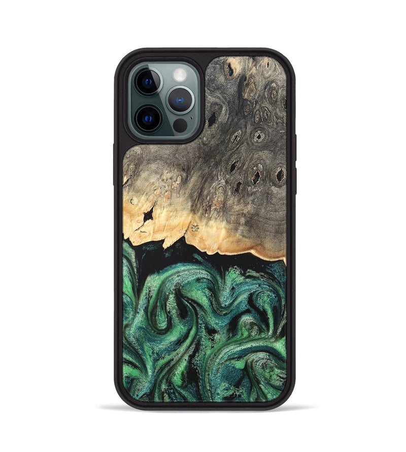 iPhone 12 Pro Wood Phone Case - Betsy (Green, 820144)