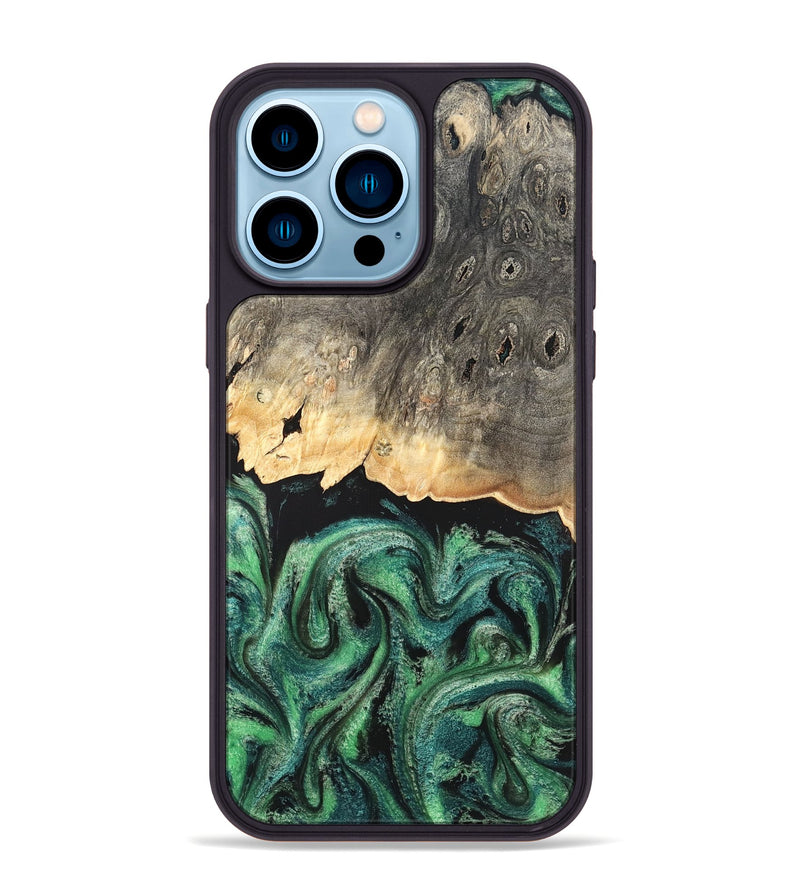 iPhone 14 Pro Max Wood Phone Case - Betsy (Green, 820144)
