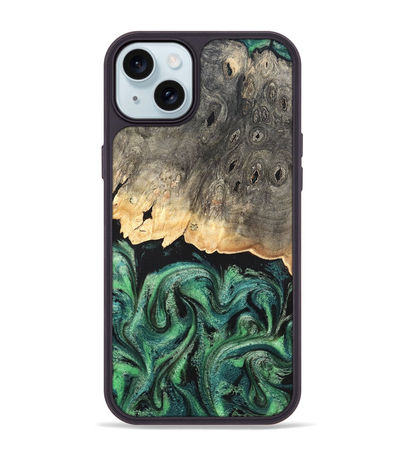 iPhone 15 Plus Wood Phone Case - Betsy (Green, 820144)