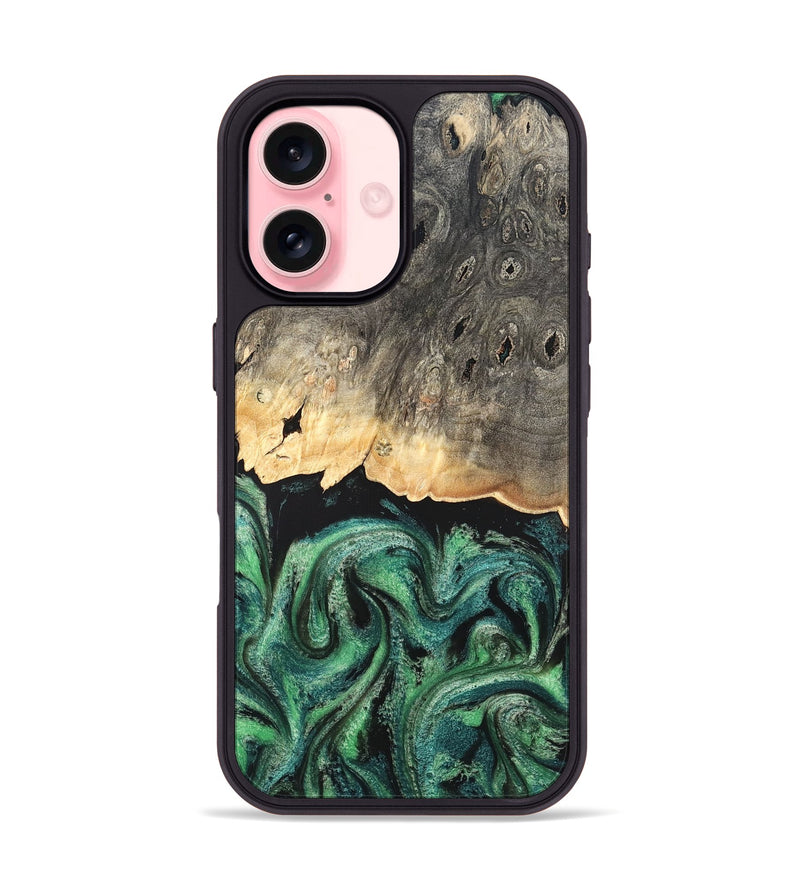 iPhone 16 Wood Phone Case - Betsy (Green, 820144)