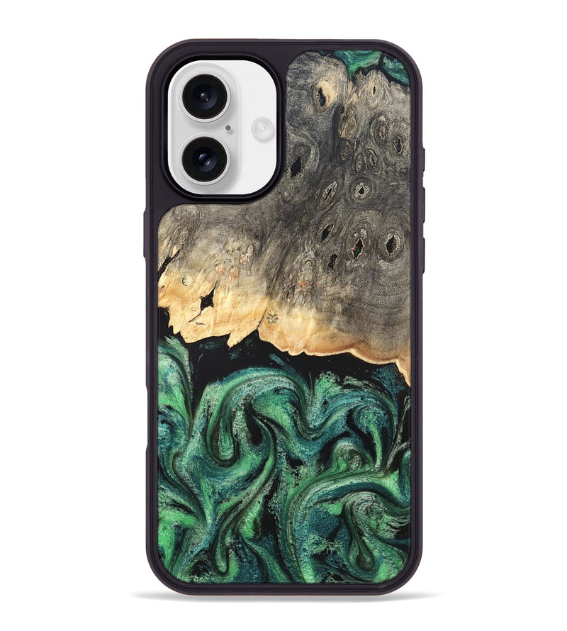 iPhone 16 Plus Wood Phone Case - Betsy (Green, 820144)