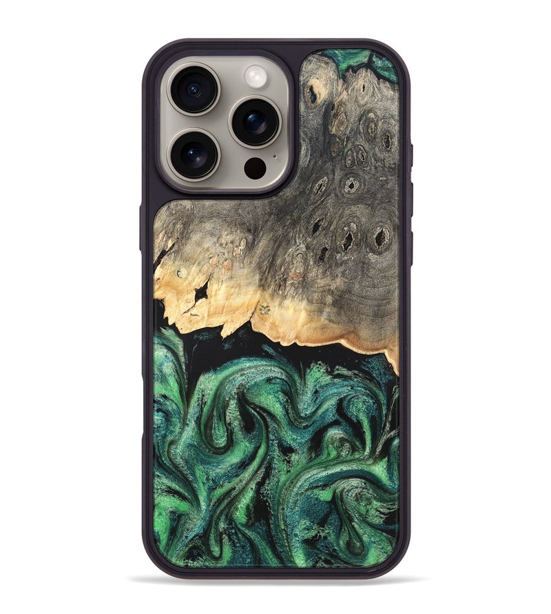 iPhone 16 Pro Max Wood Phone Case - Betsy (Green, 820144)