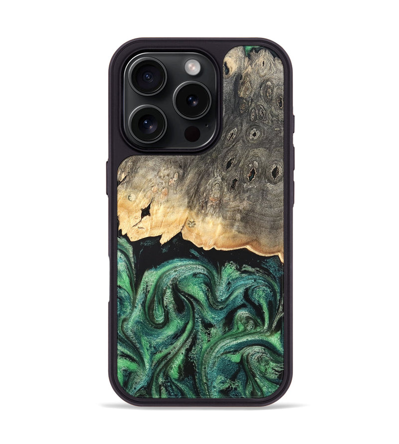 iPhone 16 Pro Wood Phone Case - Betsy (Green, 820144)