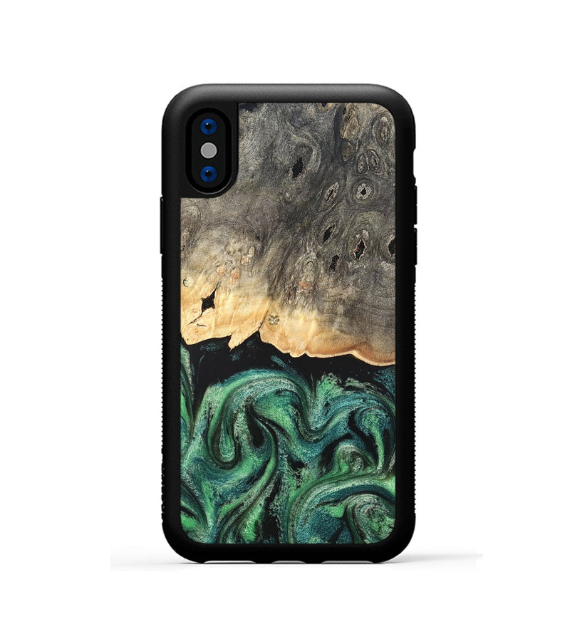 iPhone Xs Wood Phone Case - Betsy (Green, 820144)