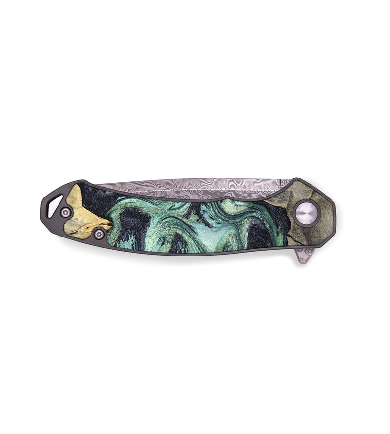 EDC Wood Pocket Knife - Artie (Green, 820145)